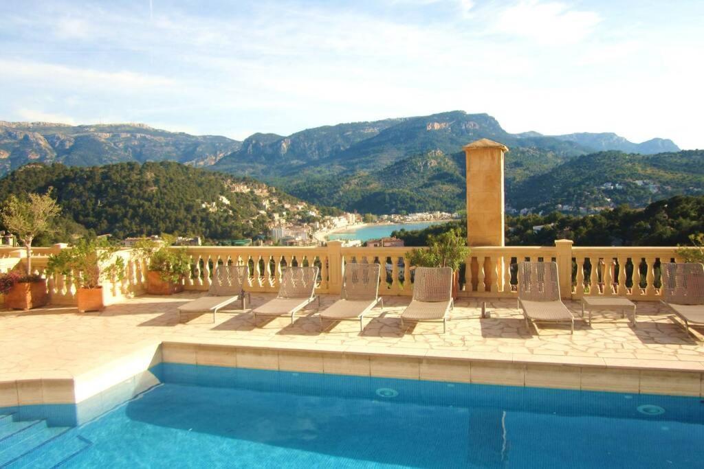 Apartamento Gran Terraza Privada Y Vistas Al Mar Puerto de Sóller Kültér fotó